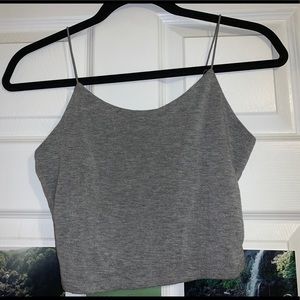 grey tank top